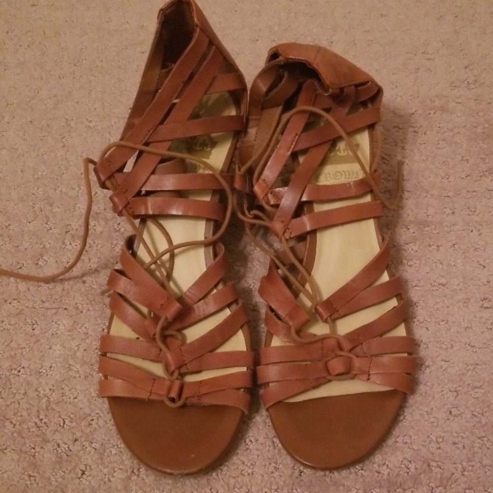 Strappy wedge sandals